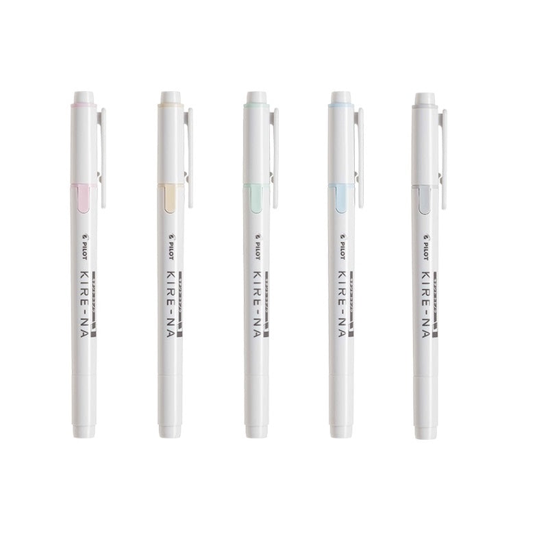 Pilot Kire-Na Dual Tip Highlighter - Set of 5 Colors Basic