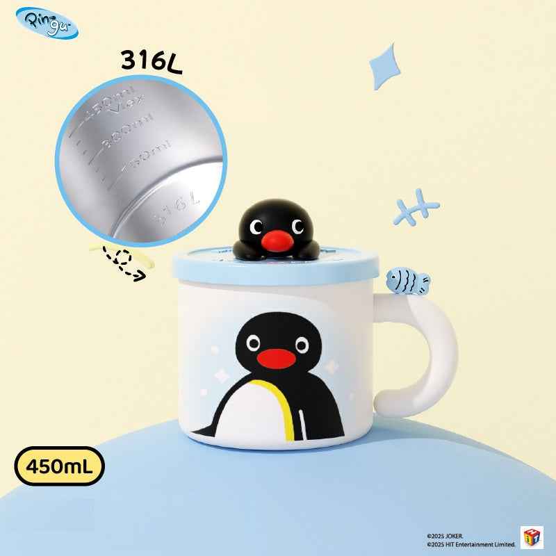 Pingu Penguin Insulated Mug – 450ml Stainless Steel Vacuum Cup B