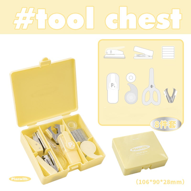Planwith Mini Portable Office Efficiency Tool Chest Kit - 8in1 Yellow
