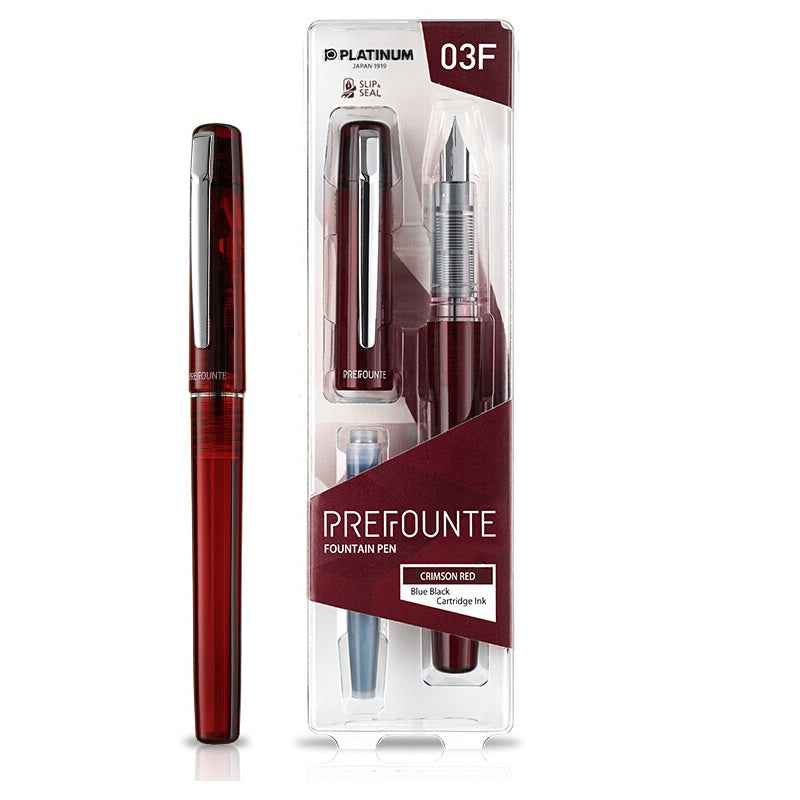 Platinum Prefounte Fountain Pen - 03 Fine Red