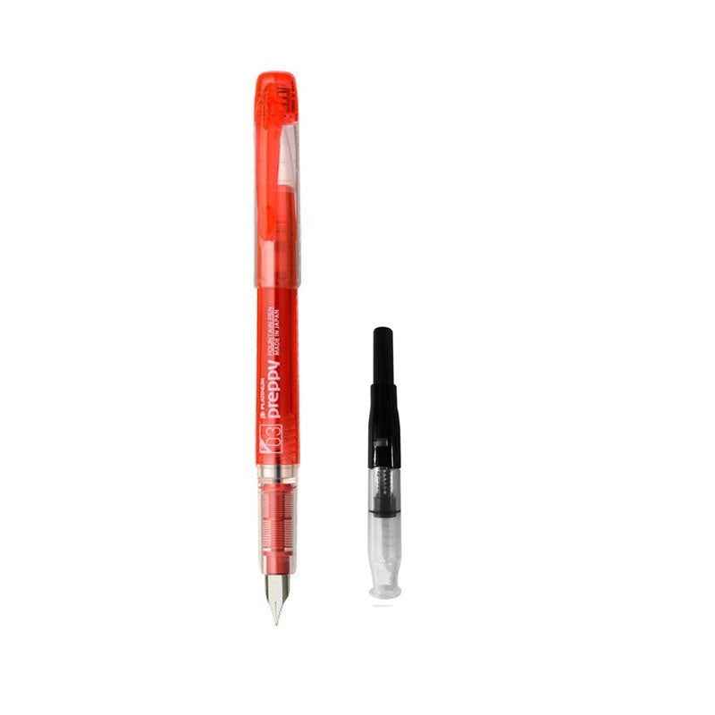 Platinum Preppy Fountain Pen with Ink Cartridge and Converter Red