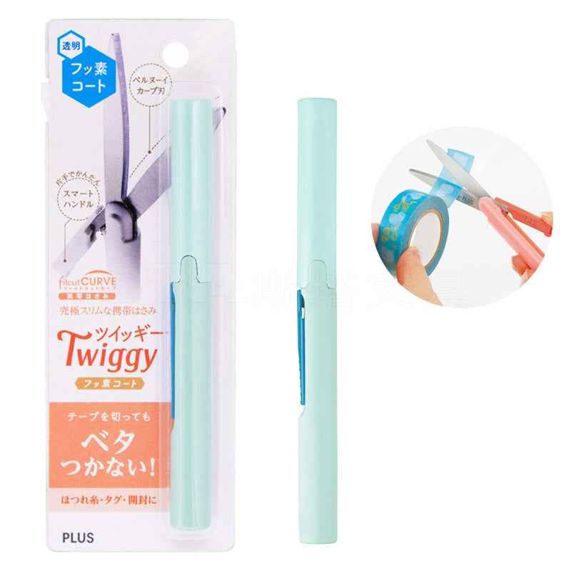 Plus Fitcut CURVE Pen Style Twiggy Scissors Light Blue