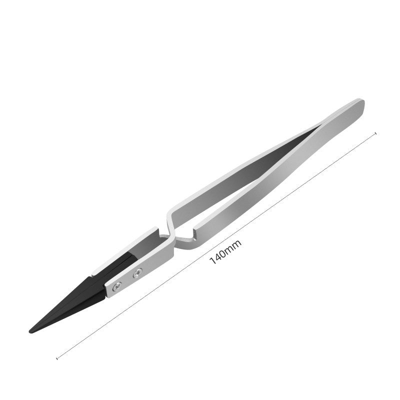 Anti-Static Precision Tweezers Set of 2 – Round Tip & Cross Lock ESD Tool