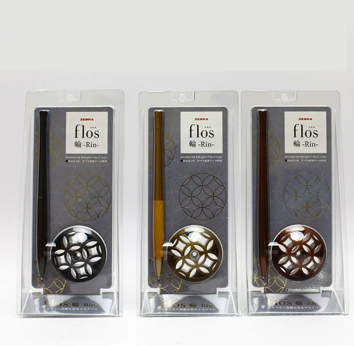 ZEBRA FLOS P-BA111 Oil-Based Ballpoint Counter Pen 0.7 mm with Shippo Stand