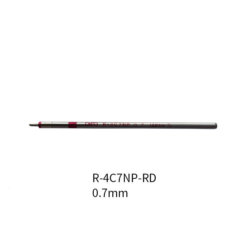 OHTO R-4C7NP Oil Based Ballpoint Pen Refill 0.7mm 5 Pack Red