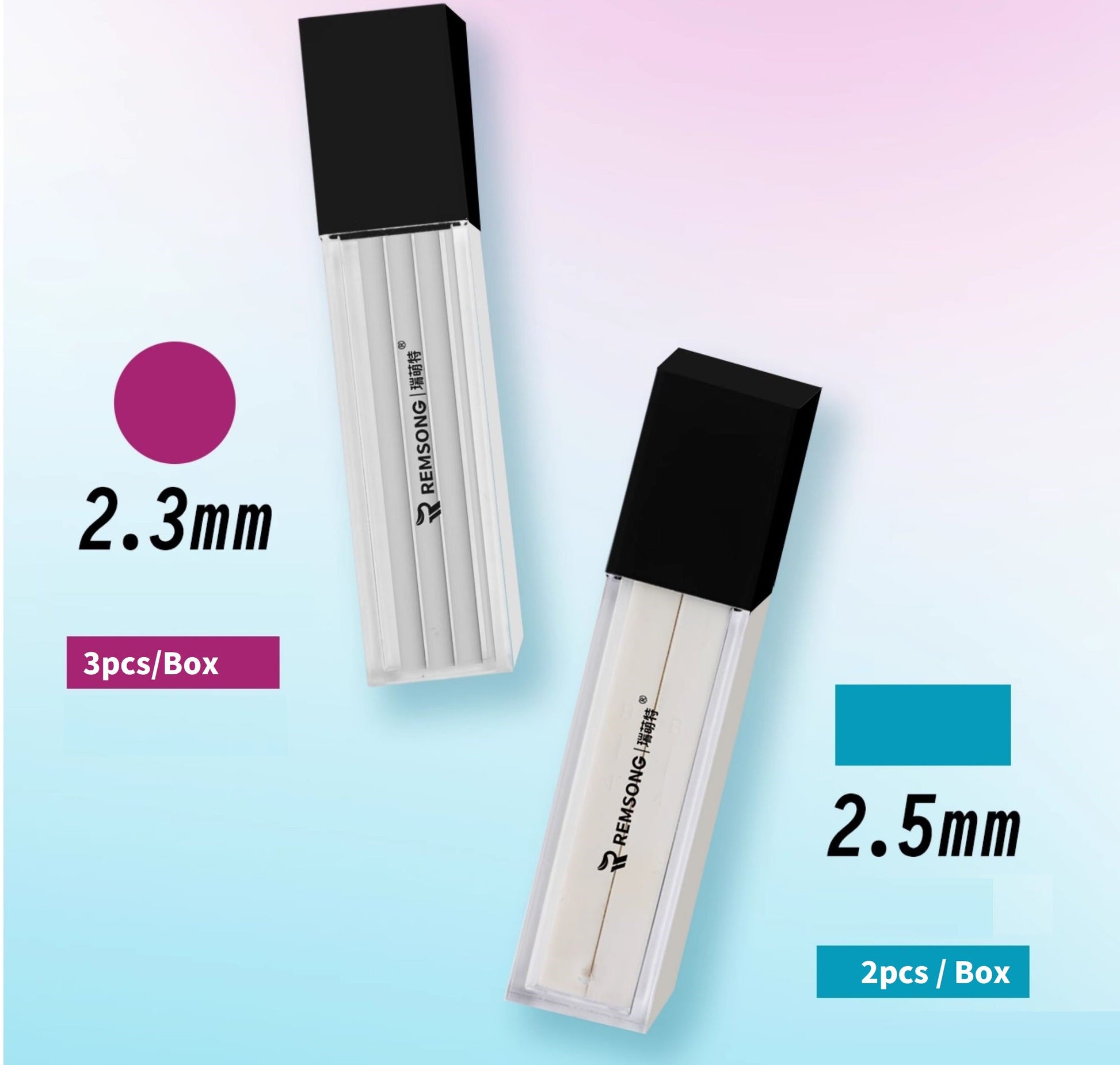 REMSONG Pen Style Eraser with Refills,Square & Round Tip