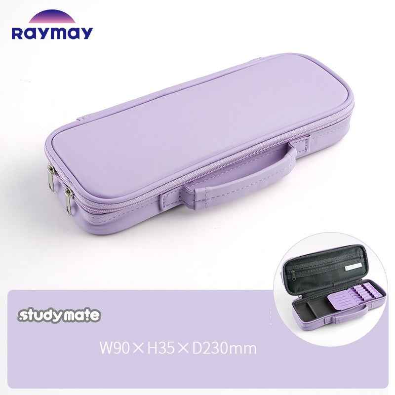 Raymay Studymate Topliner Pen Case - PU Leather Purple