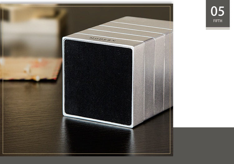 Modern Rectangular Aluminum Multi‑Purpose Pen Holder
