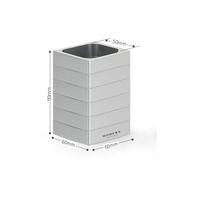Modern Rectangular Aluminum Multi‑Purpose Pen Holder