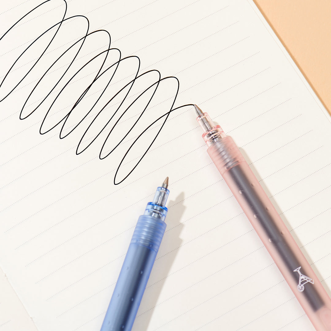 KACO Rocket Beach Sunset Gel Pen 0.5mm Black Ink 4 Pack