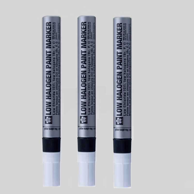 SAKURA Low Halogen Paint Marker Industrial Pen 3 Pack 3 Black