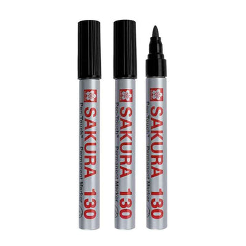 SAKURA Pen Touch 130 Permanent Marker Black/Red/Blue 3 Pack 3 Black