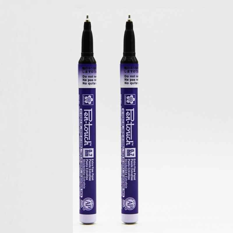 SAKURA Pen-Touch Paint Markers UV Visible Ink -2 Pack (0.7mm/1.0mm) 2pcs 0.7mm