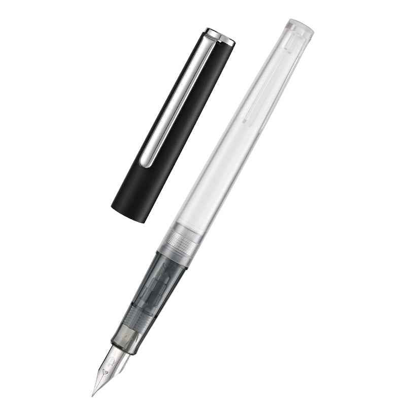 Sailor HighAce Neo Clear Beginners Fountain Pen, Steel Nib, Fine Black
