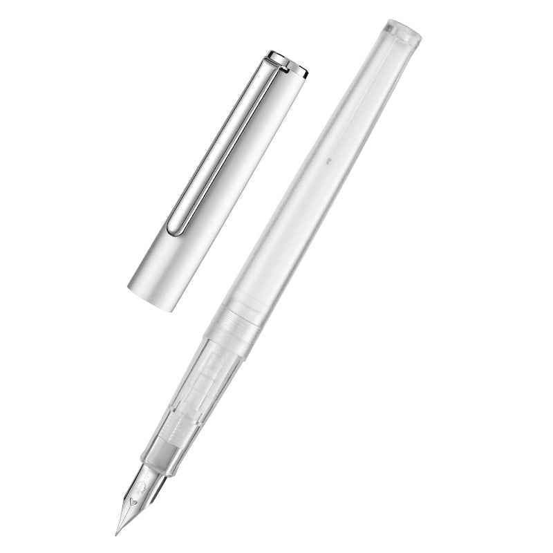 Sailor HighAce Neo Clear Beginners Fountain Pen, Steel Nib, Fine Silver