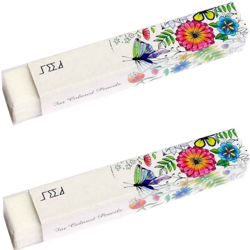 SEED Plastic Eraser For Colored Pencils - 2 Pack