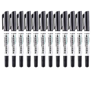 SIMBALION 685 Dual-Tip Oil-Based Marker Pens 12-Pack 12 Black
