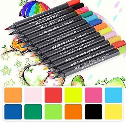 STA 3110 12 Color Double-Ended Watercolour Brush Pen