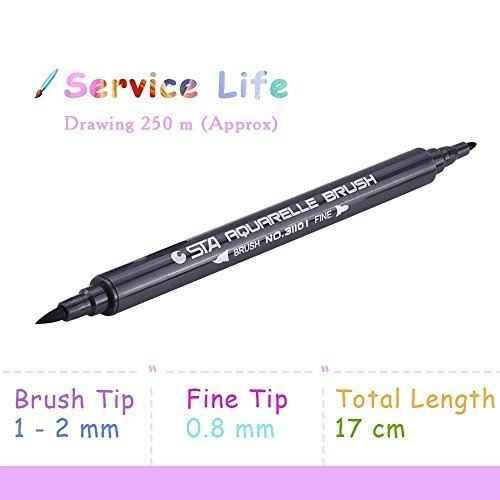 STA 3110 12 Color Double-Ended Watercolour Brush Pen