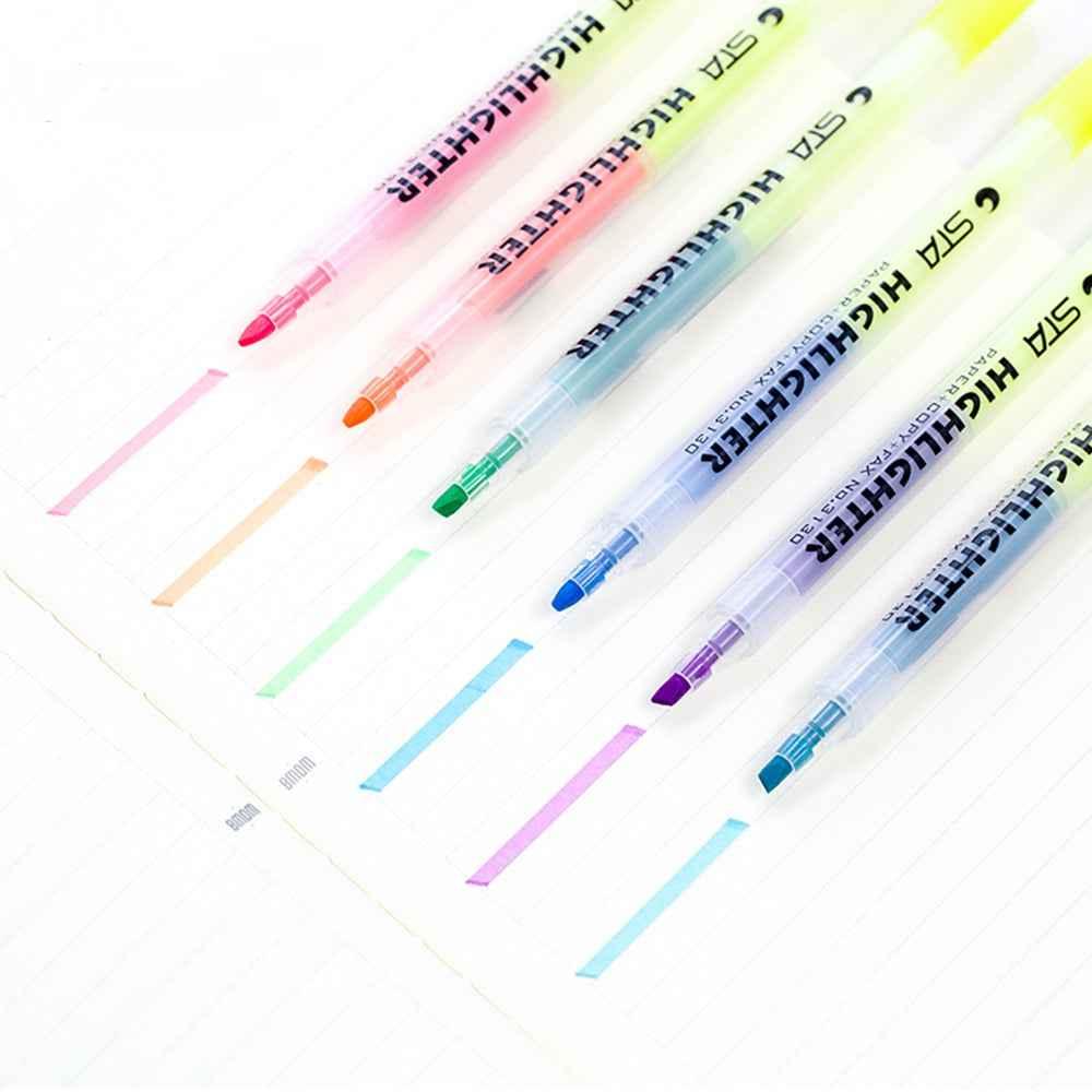 STA 3130 Double Ended Highlighter Set Candy Color 6 Pack