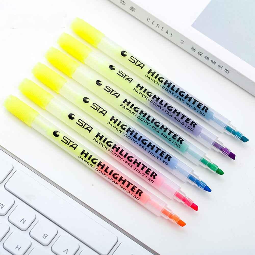 STA 3130 Double Ended Highlighter Set Candy Color 6 Pack