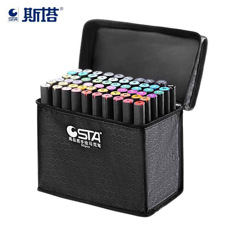 SAT 3203 Alcohol Art Markers 80 Color Dual Tip for Drawing Sketching