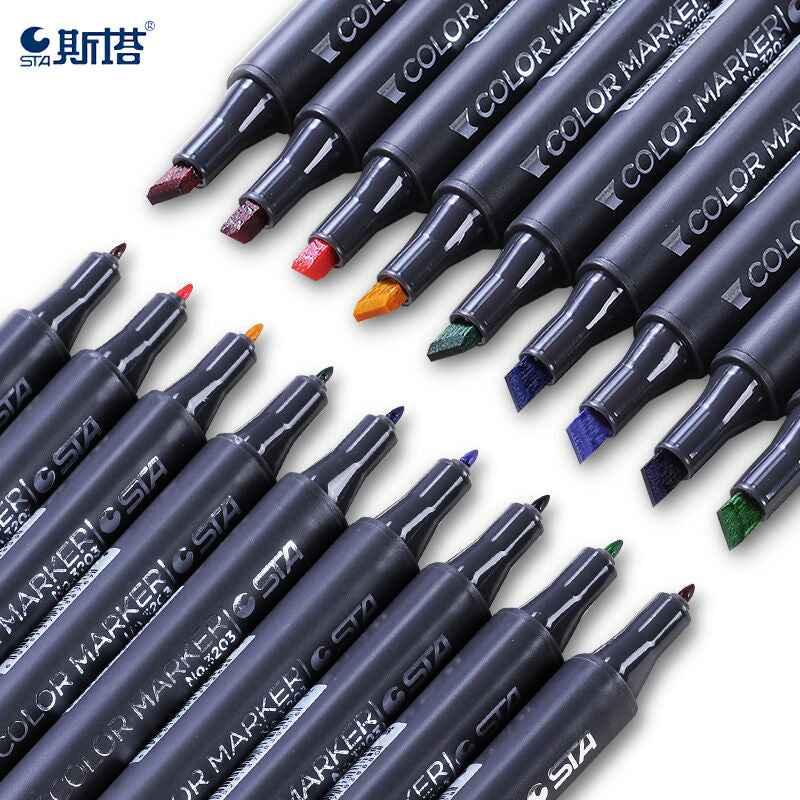 SAT 3203 Alcohol Art Markers Double Ended 40 Color Standard Set