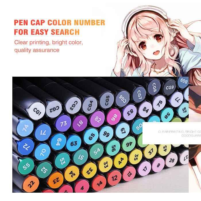 SAT 3203 Alcohol Art Markers Double Ended 40 Color Standard Set