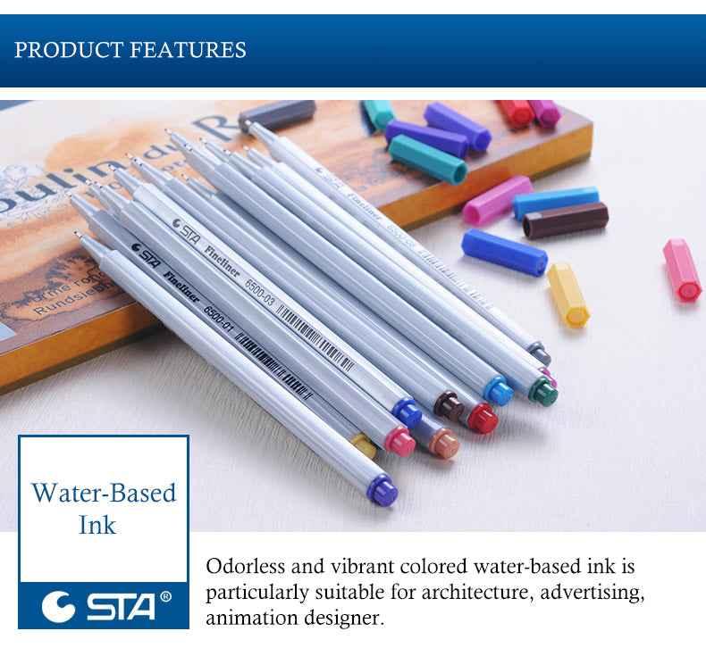 STA 26 Colors Art Fineliner Pens 0.4mm Fine Point