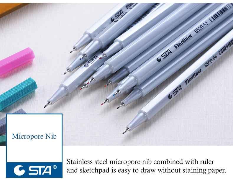 STA 26 Colors Art Fineliner Pens 0.4mm Fine Point