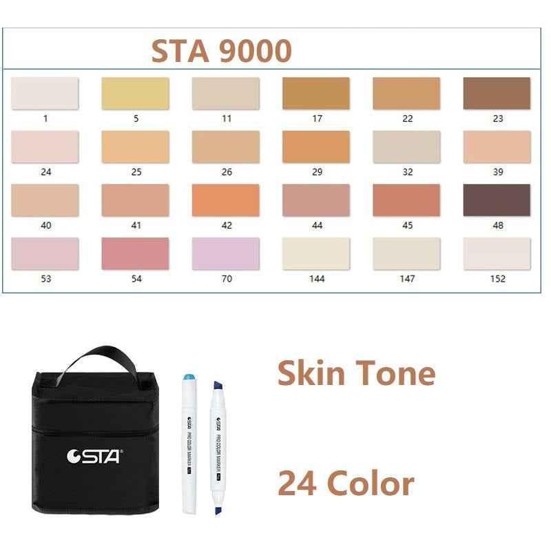STA Pro Color Marker Plus 24/36/48/60 Skin Tone Alcohol Art Markers