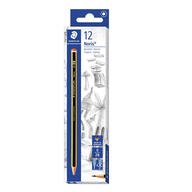 STAEDTLER 120 Noris Graphite Pencils Upcycled Wood- HB/2B/2H 2B