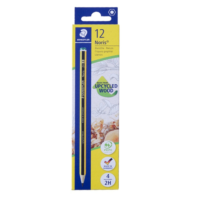 STAEDTLER 120 Noris Graphite Pencils Upcycled Wood- HB/2B/2H 2H