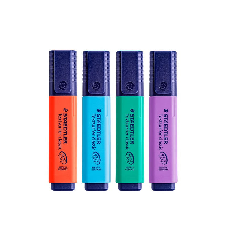 STAEDTLER Textsurfer Classic 364 Highlighter - 4 Assorted Colours B