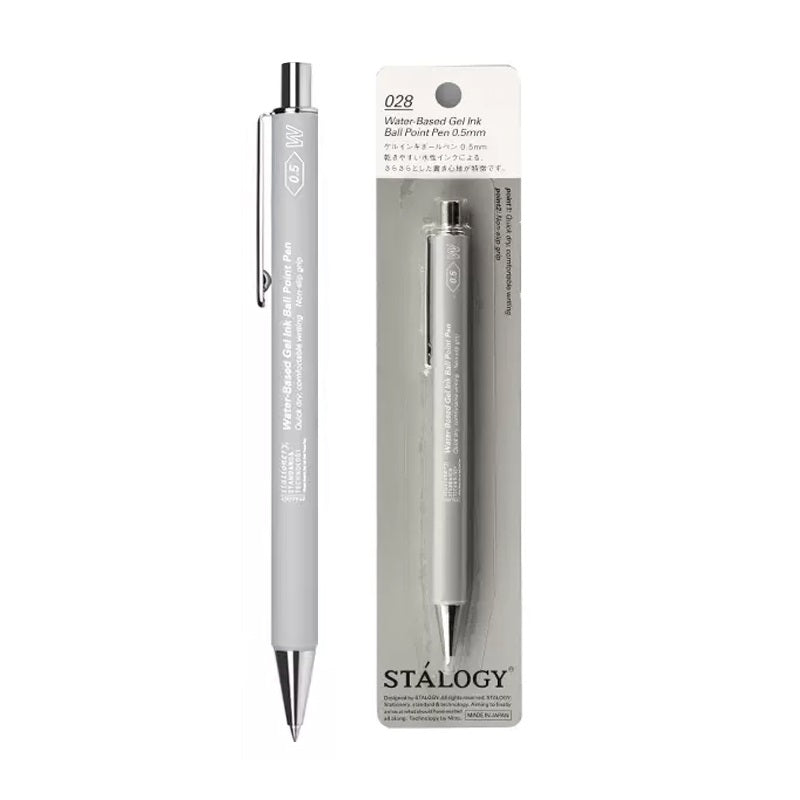 STALOGY Japan Water-Based Gel Ink Ballpoint Pen 0.5MM Grey