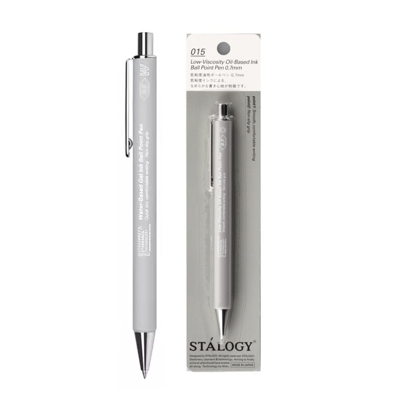 STALOGY Japan Water-Based Gel Ink Ballpoint Pen 0.7MM Grey