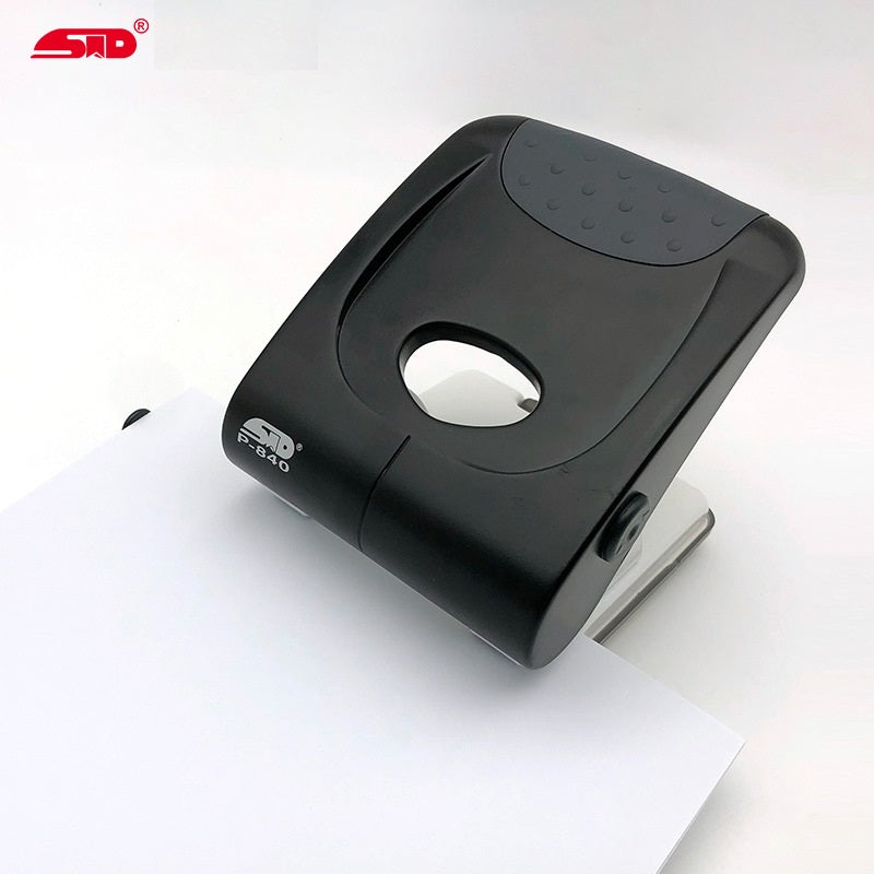 2-Hole Paper Punch Heavy-Duty 40 Sheet Capacity Black