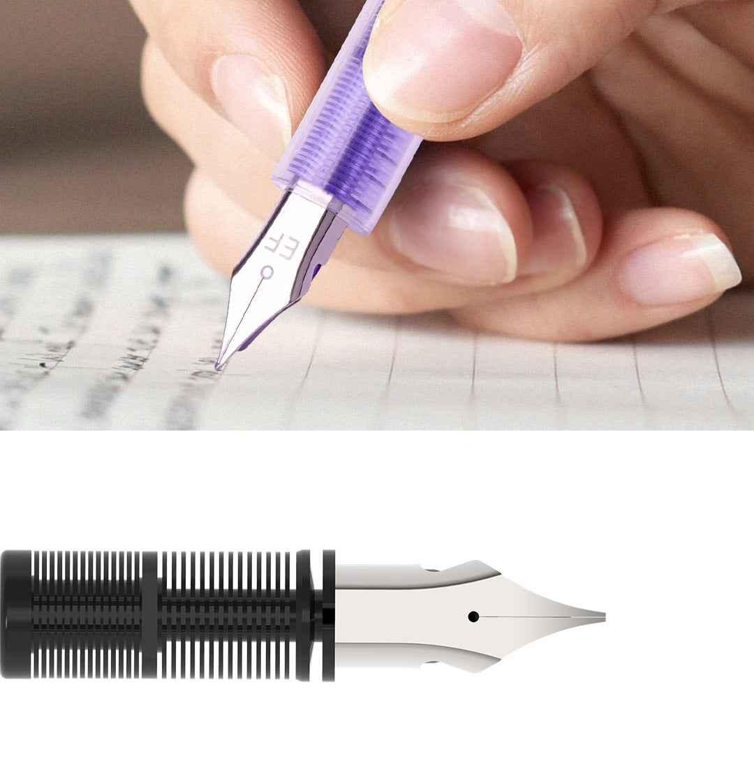 SNOWHITE 8 Colored Disposable Fountain Pens for Writing Extra Fine Nib Set