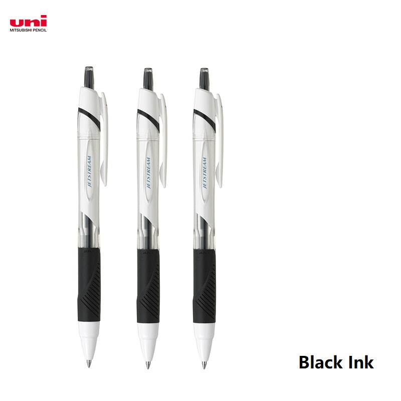 Uni Jetstream SXN-150 Ballpoint Pen 3 PACK 0.5mm White Body Black Ink