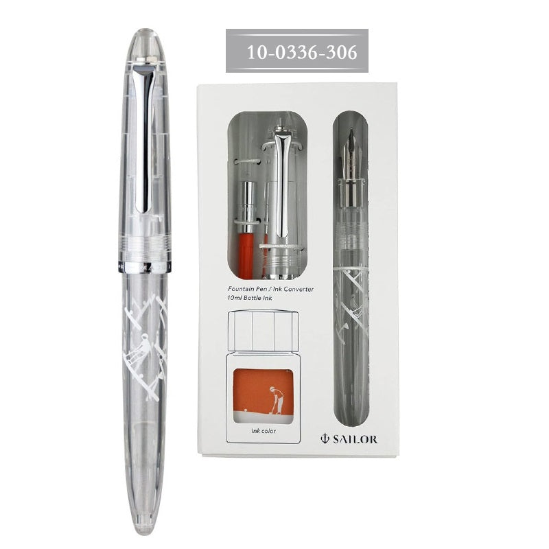 Sailor Fountain Pen, Profit Junior + 10 mizutama, Medium Point Golf