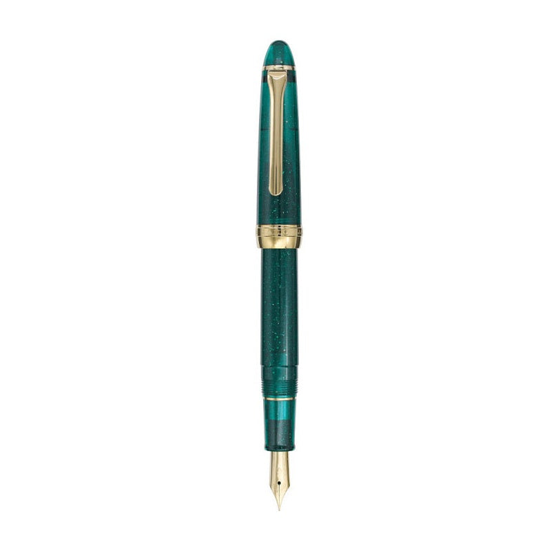 SHIKIORI Kusa Asobi Fountain Pen with Converter, Resin Body & Stainless Steel Nib Green