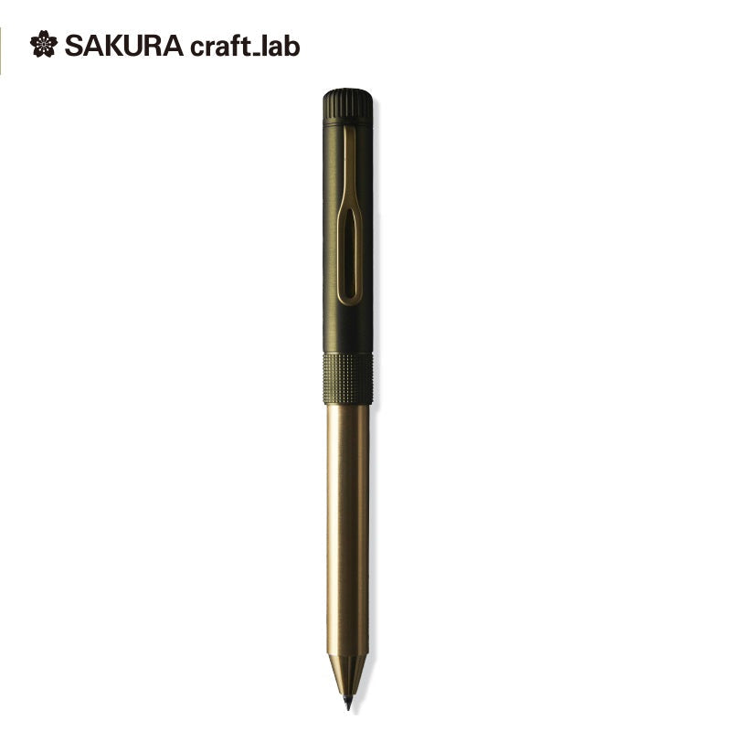 Sakura Craft Lab 004 3-in-1 2 Color 0.4 mm Gel Multi Pen + 0.5 mm Pencil Green