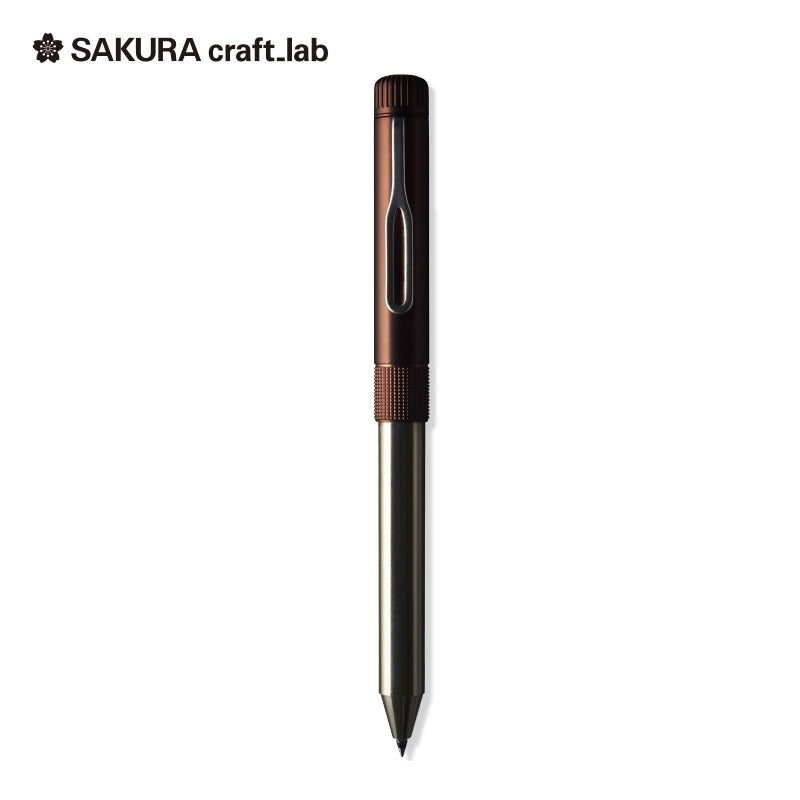 Sakura Craft Lab 004 3-in-1 2 Color 0.4 mm Gel Multi Pen + 0.5 mm Pencil Red