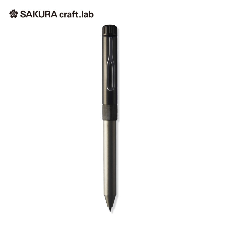 Sakura Craft Lab 004 3-in-1 2 Color 0.4 mm Gel Multi Pen + 0.5 mm Pencil Grey