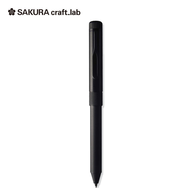 Sakura Craft Lab 004 3-in-1 2 Color 0.4 mm Gel Multi Pen + 0.5 mm Pencil Black