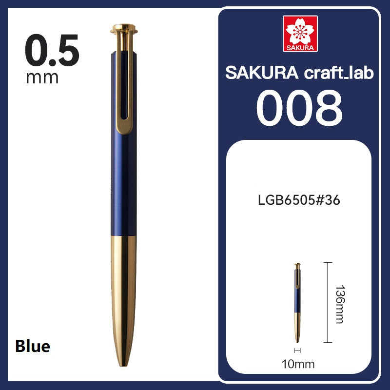 Sakura Craft Lab 008 Gel Pen - Black Ink Blue