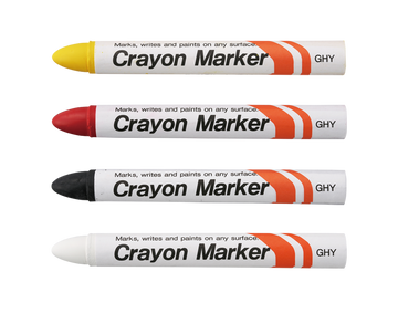 Sakura GHY Industrial Crayon Markers, 4 Pieces 4 Mixed
