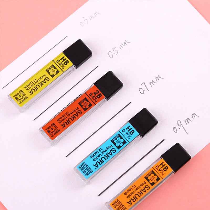 Sakura Mechanical Pencil Lead Refills Polymer HB/2B 3 Pack