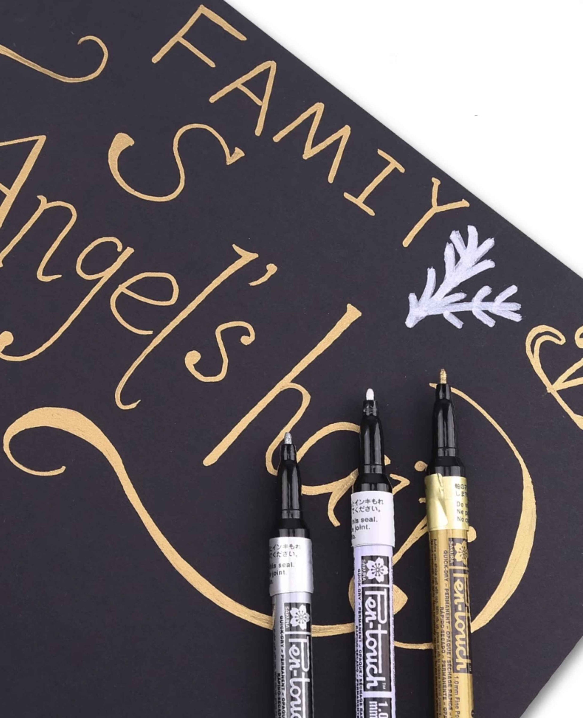 Sakura Pen-Touch Paint Marker Silver 0.7mm/1.0mm/2.0mm 3 Pack