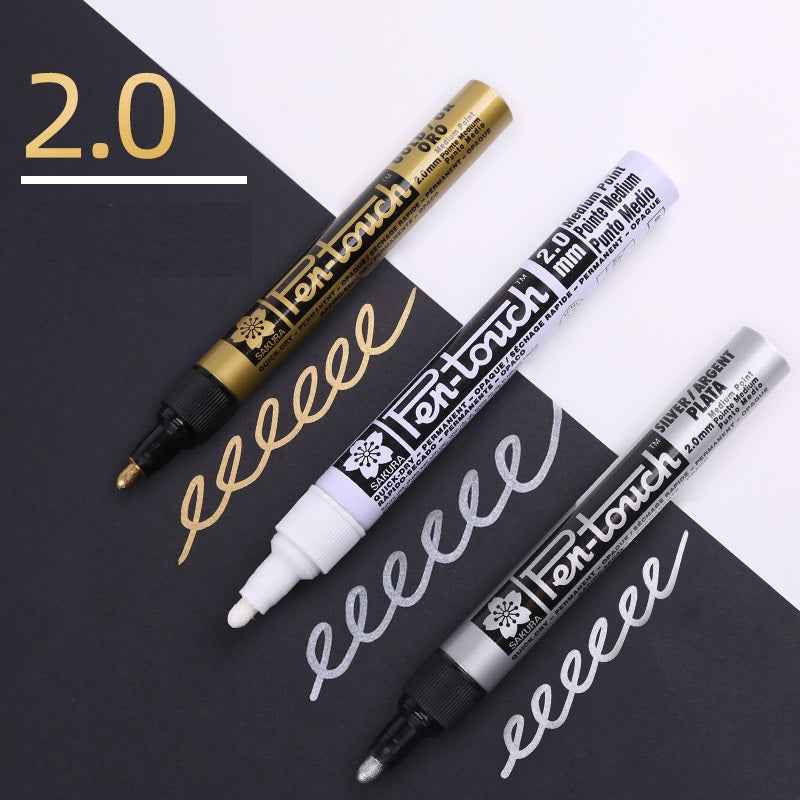 Sakura Pen-Touch Paint Marker Gold/Silver/White 3 Color Pack 2.0mm